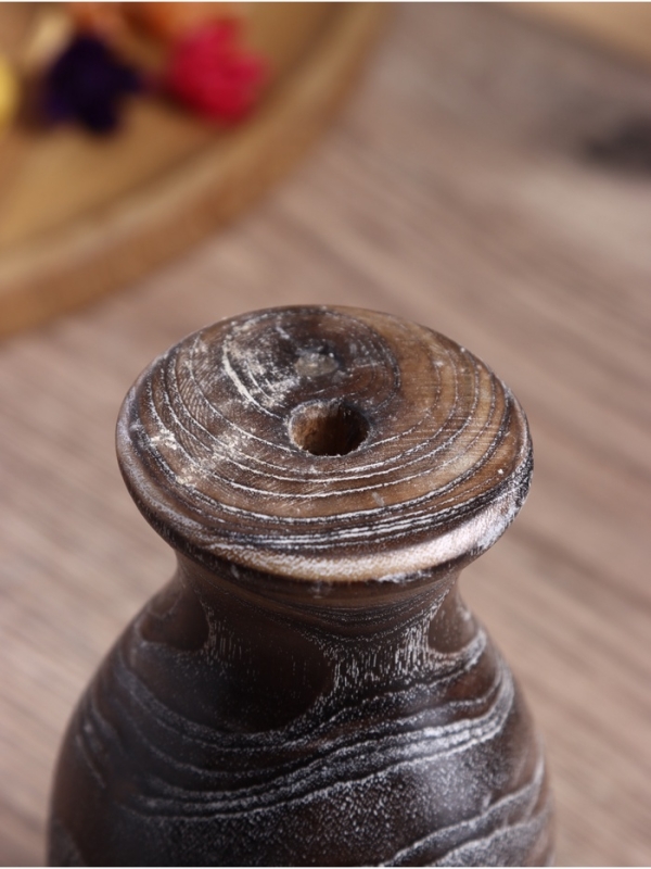 Ваза "Милена" дерево Джати, 8х8х15 см, цв. темно-коричневый