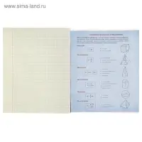 Тетрадь предметная 48 листов в клетку Calligrata, &laquo;Чёрное-белое. Геометрия&raquo;, обложка мелованная бумага, серые листы