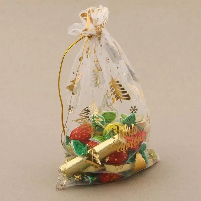 Мешочек подарочный органза &laquo;С Новым счастьем!&raquo;, 20 х 30 см +/- 1.5 см