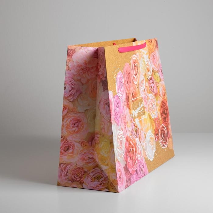 Пакет подарочный ламинированный горизонтальный, упаковка, &laquo;Прекрасный праздник&raquo;, XL 49 х 40 х 19 см