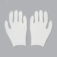 Набор перчаток хлопковых 12пар р-р S бел пакет накл QF