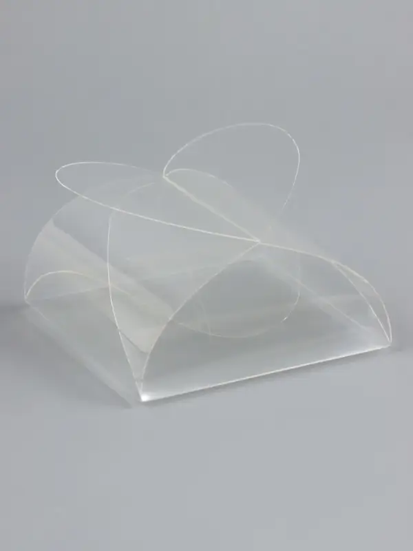 Складная прозрачная коробка из PVC, для упаковки подарков, 6.6&times;6.6&times;3 см