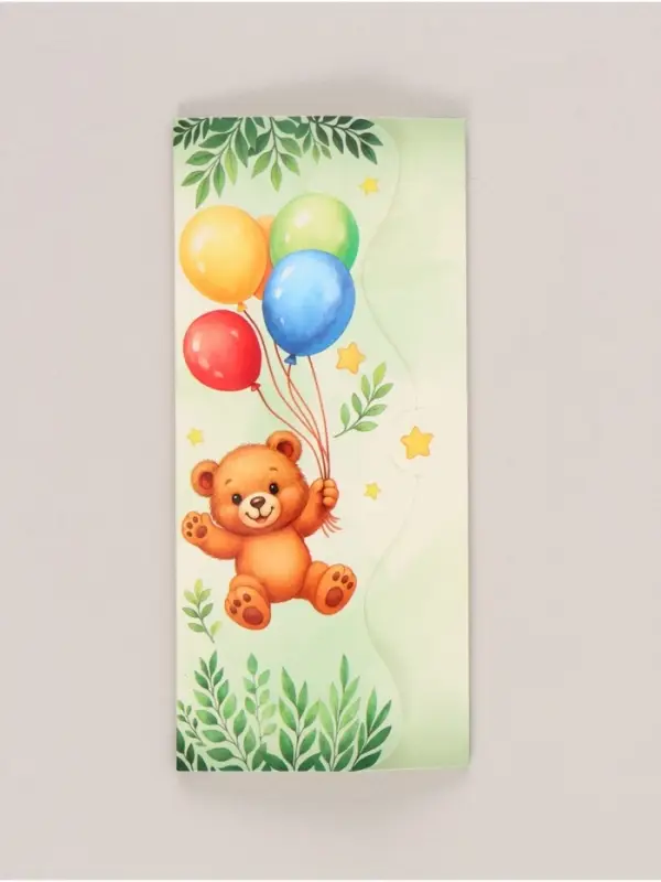 Конверт для денег формовой &laquo;Мишка&raquo;, 17,5 х 8 см