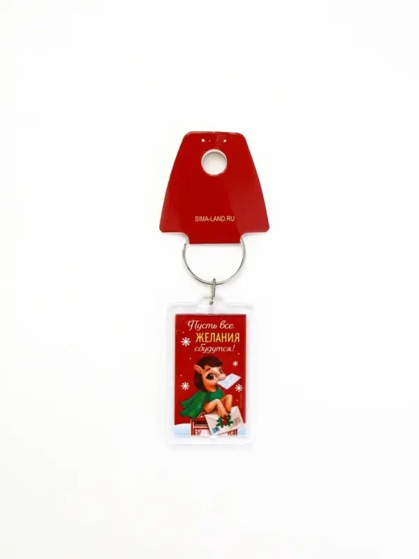 Брелок из пластика &laquo;Новогодний&raquo;, 6 шт., 5&times;4 см, МИКС
