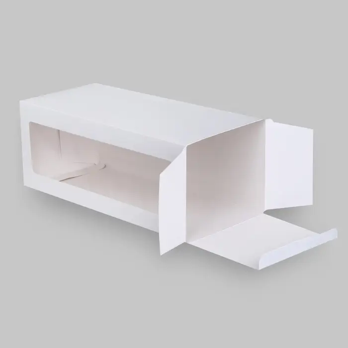 Коробка под рулет с окном, белая 27.5&times;11&times;10 см