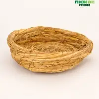 Гнездо для птиц плетёное из соломы, 20,5 х 4 см