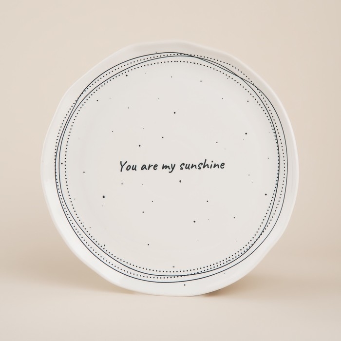 Набор тарелок фарфоровых SL Home &laquo;Милый дом&raquo;, d=27 см, цвет белый