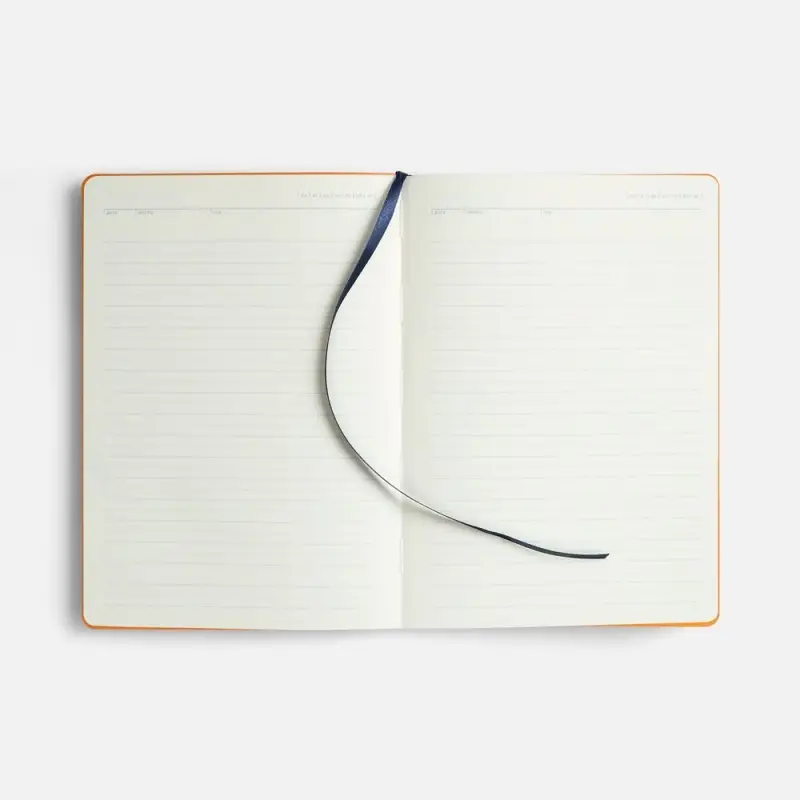 Ежедневник Doppio, недатированный, синий с оранжевым