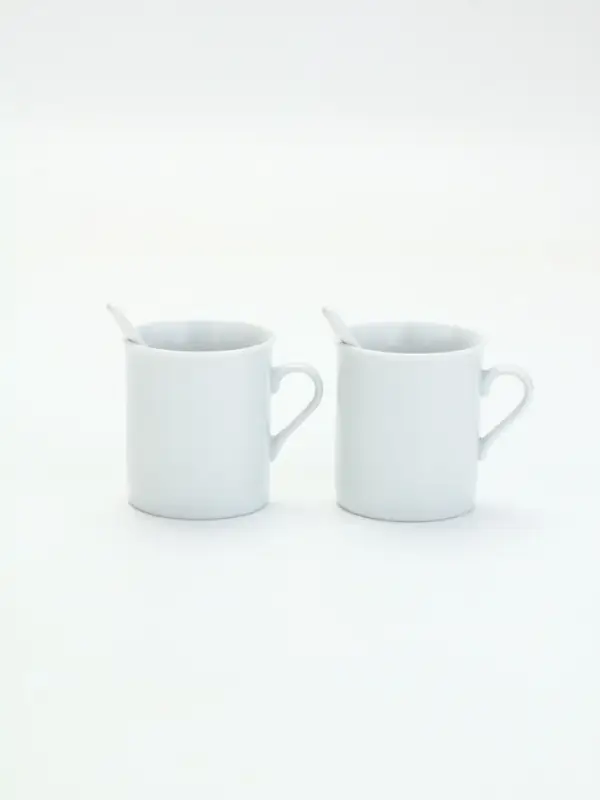 Кружки керамические парные &laquo;Мистер и Миссис&raquo;, 2 шт. по 180 мл., ложка 2 шт.