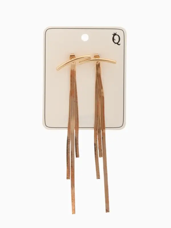 Серьги висячие &laquo;Дуга. Водопад&raquo;, цвет золото, 11 см