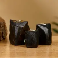 Набор сувенирный "Совята" дерево H 4, 3, 2 см, цв. чёрный