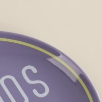 Тарелки SL Home &laquo;Уроки испанского: &iexcl;Hasta ma&ntilde;ana - Buenos dias&raquo;, d=22 см, набор 2 шт., фарфор, белые, фиолетовые