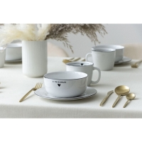 Глубокая тарелка керамическая &laquo;С любовью&raquo;, 14.5 х 6.4 см, 600 мл, цвет белый