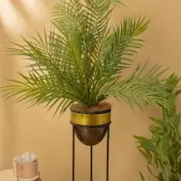 Кашпо на подставке "Золотое руно" железо 15,5х15,5х35,5 см