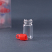 Декор для творчества стекло "Баночка с пробкой с петелькой"  набор 100  шт 1,1х1,1х2,2 см