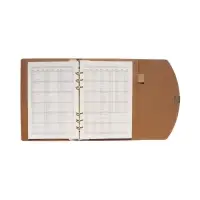 Органайзер на кольцах, A5, с клапаном, 80л, линия, к/зам, Оражевый