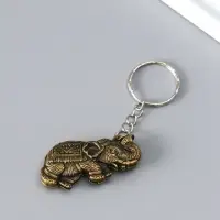 Брелок металл "Слон Эмира" бронза 2,2х4,6х0,6 см