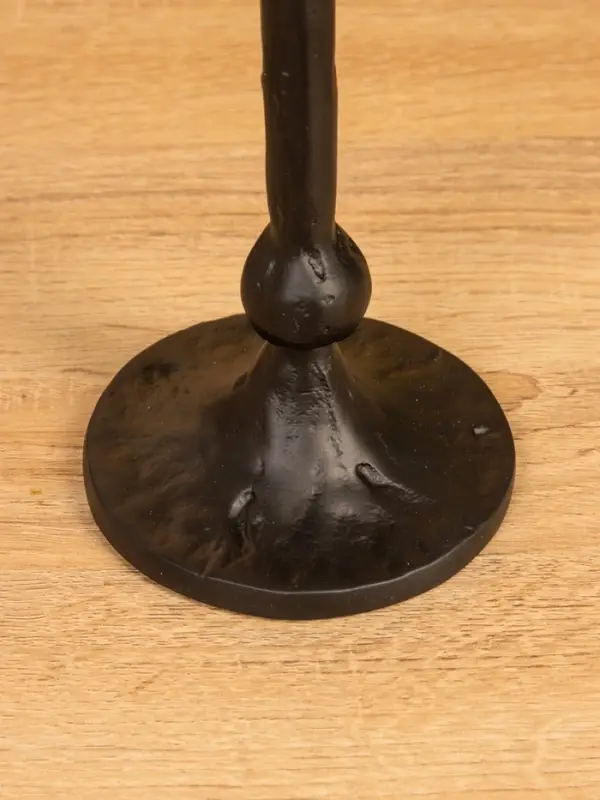 Подсвечник "Лава" 10х10х32 см, алюминий, цв чёрный