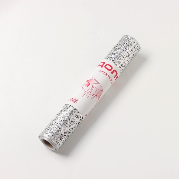 Дорожка на стол Доляна &laquo;Манифик&raquo;, 30&times;150 см, цвет серебряный