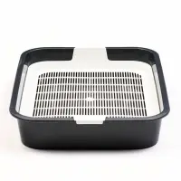 Туалет "Белла мини" для кошек, с сеткой, 35 х 26  х 6 см, Серый