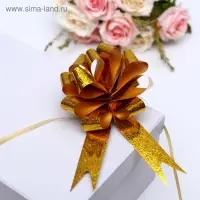 Бант - шар №3 голография, жёлтый