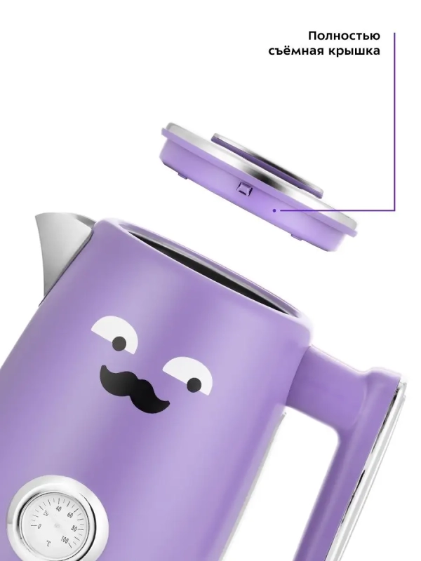 Чайник электрический металлический КТ-6144 - 1.7 л