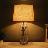 Настольная лампа с абажуром RISALUX &laquo;Морган&raquo;, Е27, 40 Вт, хром, 35&times;35&times;62.5 см