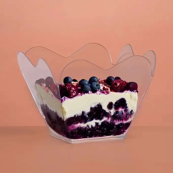 Форма пластиковая одноразовая для фуршета &laquo;Сердечная&raquo;, 60 мл, прозрачная