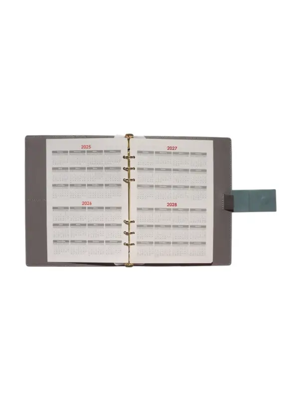 Органайзер на кольцах, А5, с хлястиком, 80л, линия, к/зам, Зеленый