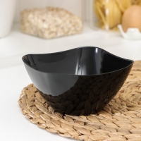 Салатник пластиковый &laquo;Рондо&raquo;, 500 мл, цвет чёрный