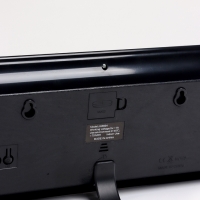 Часы электронные настенные, календарь термометр, 36.2 х 15.5 см, красные цифры 10 х 4.5 см   1076627