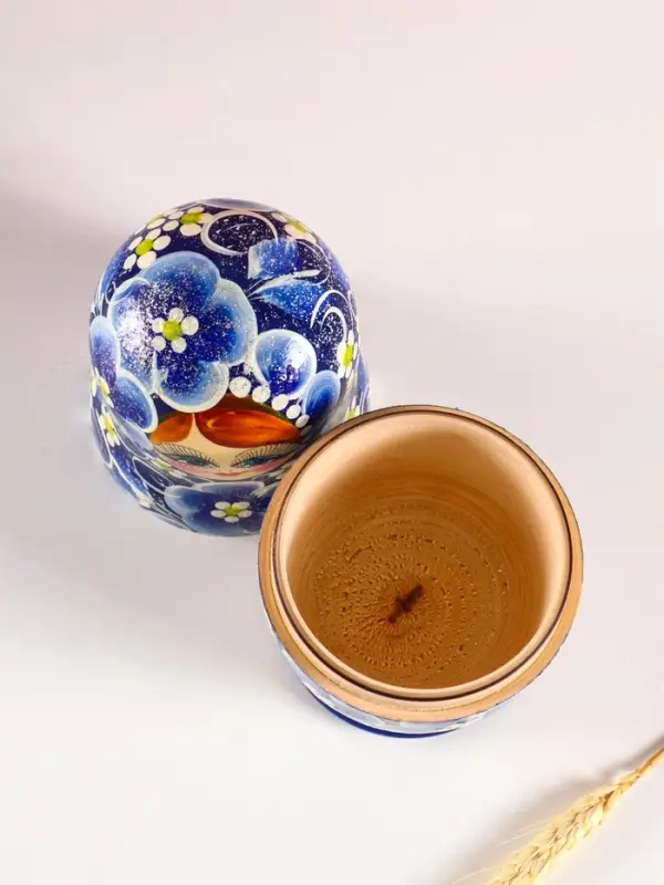 Матрёшка дерево &laquo;Марина&raquo;, гжель, 5-кукольная, 19 см