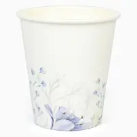 Стакан одноразовый бумажный &laquo;Сиреневые цветы&raquo;, 250 мл