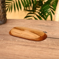 Блюдо 20х10х2 см, тиковое дерево