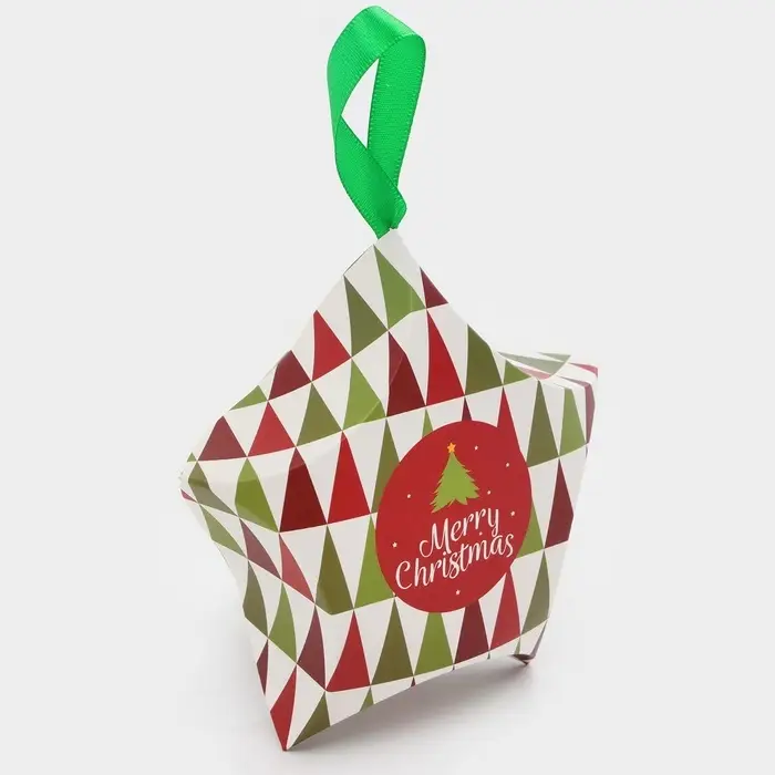 Подарочная коробка игрушка на ёлку складная &laquo;Звезда геометрия&raquo; 7&times;5.5&times;2 см