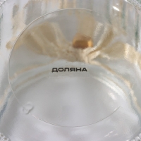 Банка стеклянная для хранения сыпучих продуктов Доляна &laquo;Ёжик в золотом&raquo;, 600 мл, с керамической крышкой