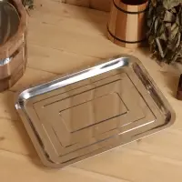 Поддон-испаритель для соляного брикета, нержавеющая сталь, 36х27см, 0,4мм