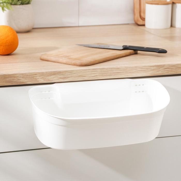 Органайзер для мусора подвесной, 31&times;18&times;9.5 см, цвет белый