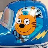 Воздушный шар фольгированный 3D 29" &laquo;Три Кота. Коржик в машине&raquo;