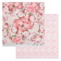 Бумага для скрапбукинга &laquo;Пионы&raquo;, 30,5 х 32 см, 190 г/м&sup2;