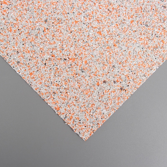 Лист для творчества иск.кожа "Блёстки" бело-оранжевый лист 33х20 см толщина 1,6 мм