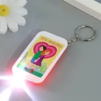 Фонарик брелок для ключей на кольце &laquo;Парочка: Это любовь&raquo;, 6.5&times;3.5&times;1 см, МИКС