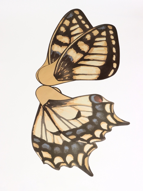 Бумага фигурная для букетов &laquo;Крылья бабочки&raquo;, желто-чёрный, 50&times;56 см, набор 10 шт.