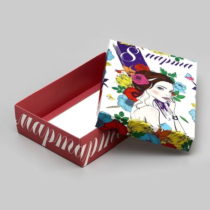 Подарочная складная коробка, упаковка, &laquo;Девушка в весенних цветах&raquo; 21&times;15&times;5.7 см