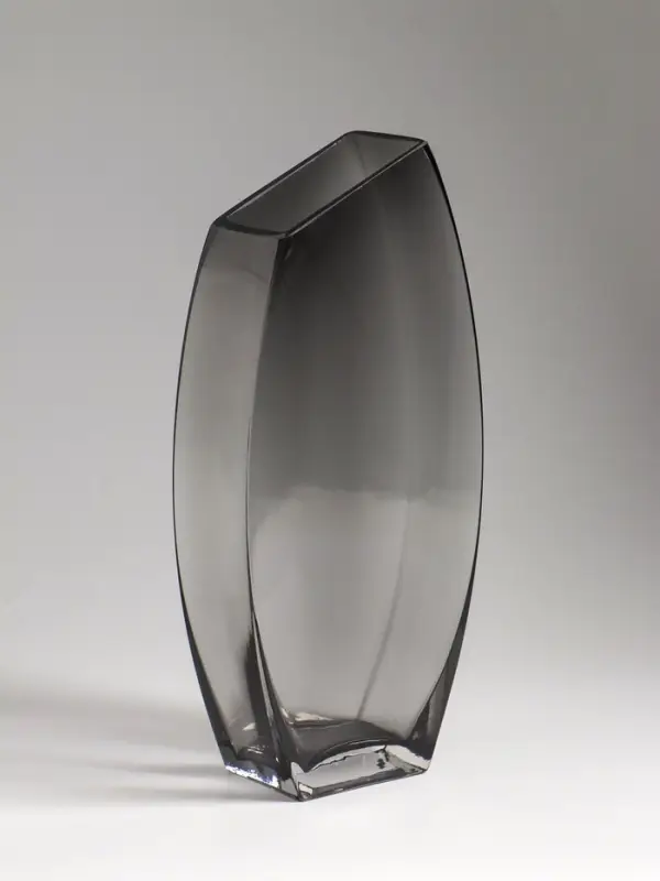 Ваза стекло настольная "Эйми" 29,5х13 см, серый