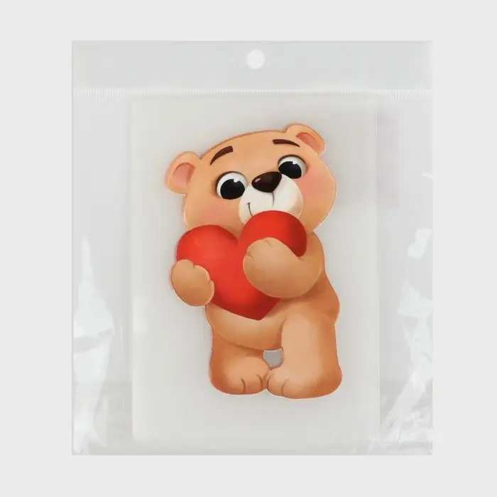 Термонаклейка &laquo;Мишка с сердцем&raquo;, 11&times;6.8 см