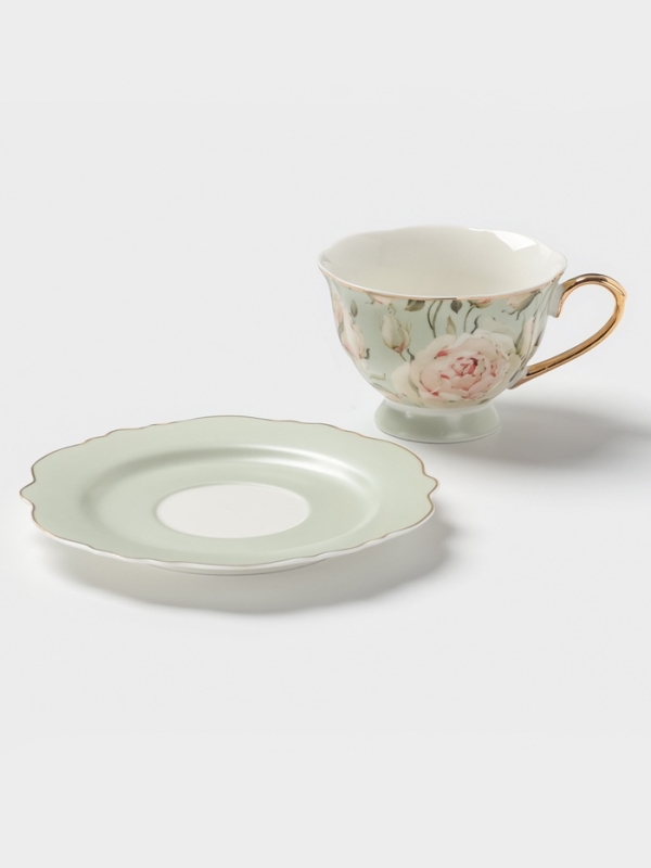 Чайная пара 220 мл WY  "Pink O'hara", зелёный