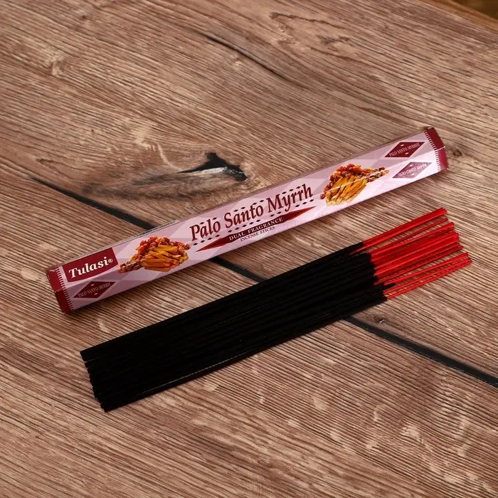 Благовония "Tulasi" 20 аромапалочек Пало Санто и Мирра