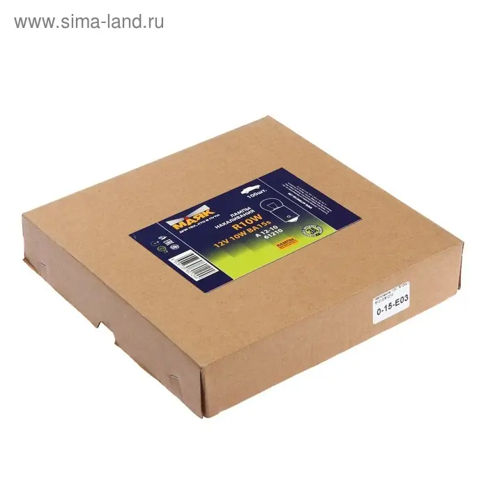 Лампа автомобильная Маяк, R=10W, (BA15S), 12 В