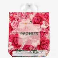 Пакет &laquo;Изобилие пионов&raquo;, полиэтиленовый, с петлевой ручкой, 42&times;38 см, 37 мкм